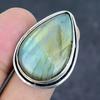 Labradorite Gemstone 925 Sterling Silver Jewelry Ring Size 7