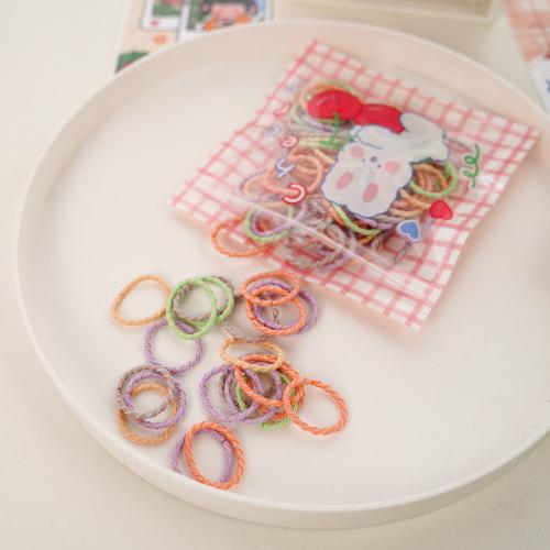 100 stücke Elastische Kopf Band Kinder Haar Seil Haar Krawatten Candy Farbe Nette Handtuch Haar Ring Für Kleine Mädchen Kinder haar Zubehör