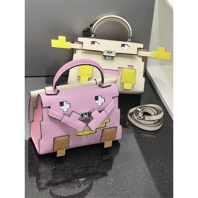 Torebka dla lalek mozaika Mini torebka crossbody Mała czerwona książeczka Ten sam potwór Geometry Contrast Color Torebka dla lalek