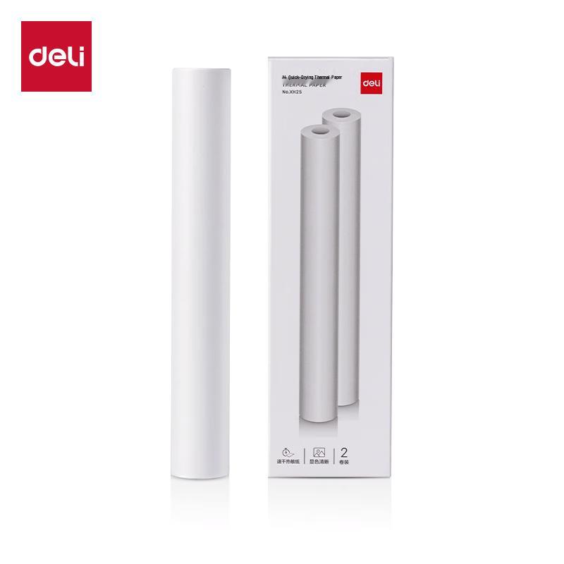 Deli 55x30mm Thermal Sticker Paper Rolls