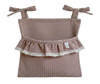 Lovely Line Crib Organizer with Lace Ruffle - Brown