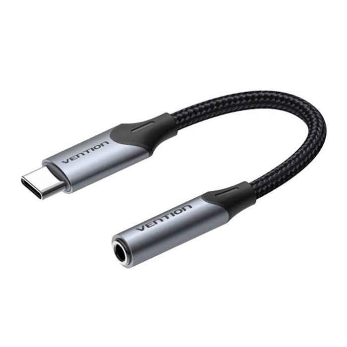 Adaptateur casque Type-C vers Jack 3,5 mm 3,5 mm avec DAC - Vention (BGJHA) - Gris