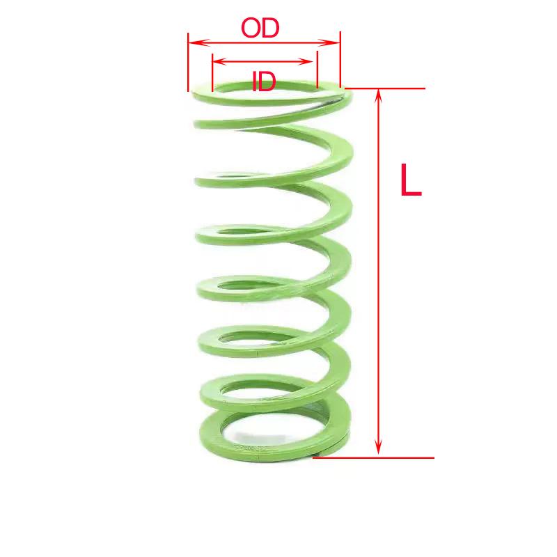10PCS Extra Light Load Spring Outer Diameter 11~42mm Length 10~300mm High Compression Green Spiral Stamping Compression Mould Die Spring SWY12.5-20