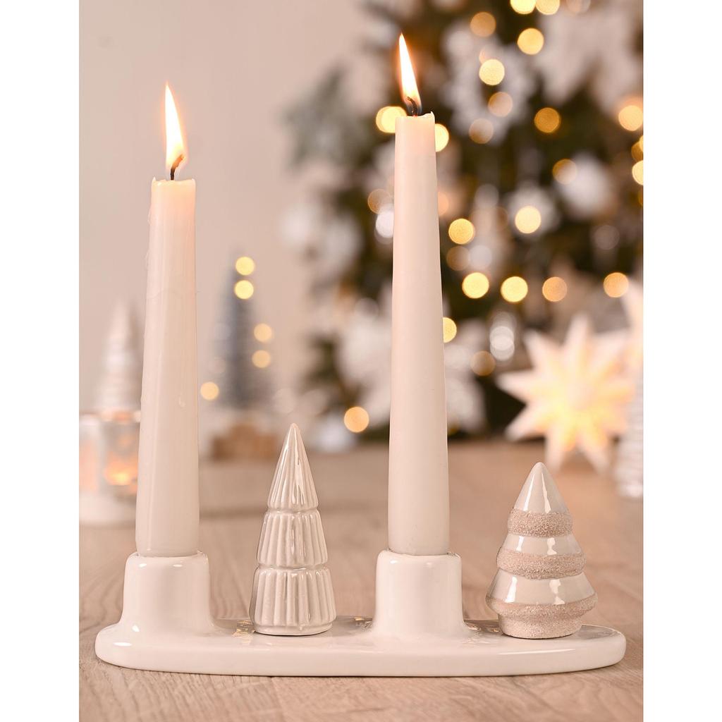 Christmas Tree Taper Candle Tray