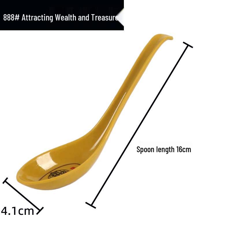 Imitation Porcelain Melamine Chinese-Style Drop-Resistant White Spoons for Hotel and Restaurant Use, Seasoning & Soup Serving