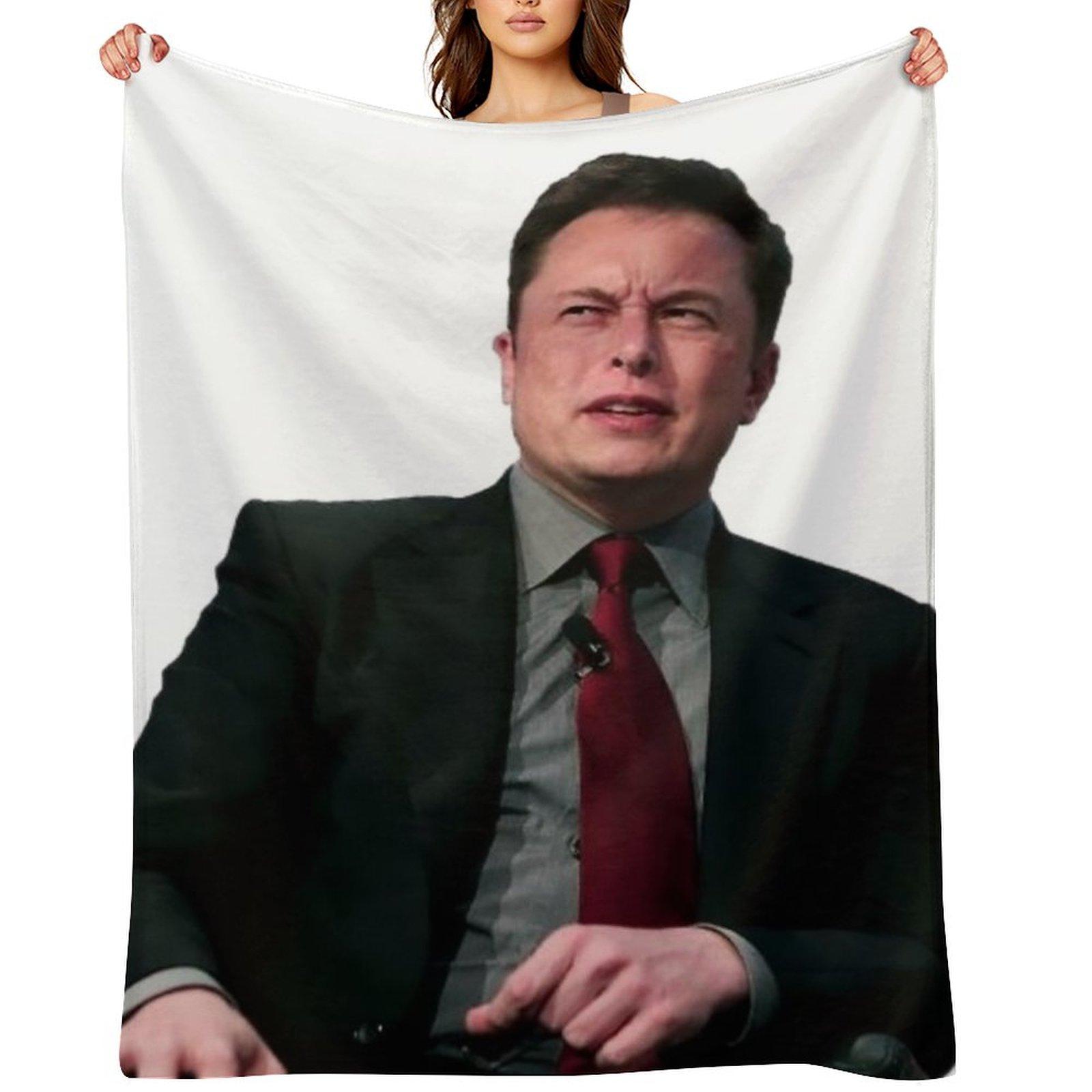 Плед Элона Маска Многоцелевой Мягкий Плюшевый Клетчатый Огромный Диванный Мягкий Клетчатый Плед 30x40in