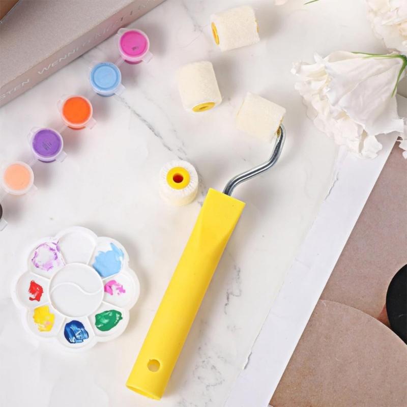 Professional Compactly Paint Roller Kit Wool Roll Brush For Precise Corner Edging And Trim Touch Ups Professional Brushes