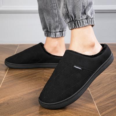 Fashion Cotton Slippers Men Winter Indoor Home with Cashmere Warm Can Be Warn Outside The Dirty Cotton Shoes Bedroom Floor Shoes