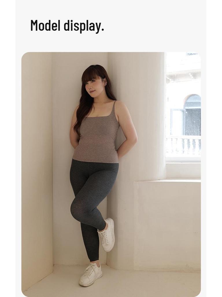 Fleece-Lined Mulberry Silk Tofu High-Waist Women's Warm Seamless Pants for Autumn/Winter