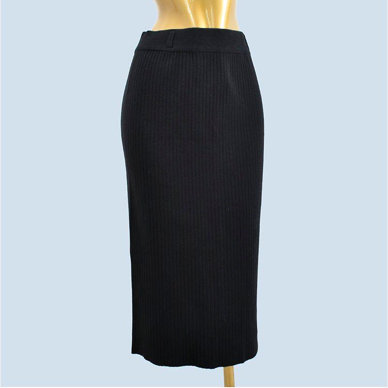 Multiple Items Slit Sheath Skirt Skirt Fall and Winter Women's Mid-Length Skirt Knitting Popular Wool Skirt Straight-leg