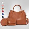 New crocodile pattern women's bag retro handbag mother and child bag splicing shoulder messenger bag premium round wallet