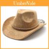 Western Cowboy Hat With Suede Leather For Men And Women In Folk Style