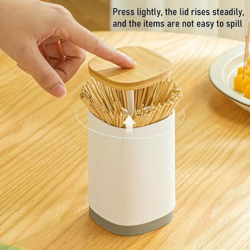 Toothpick Box Semi-automatic Toothpick Holder Home Personalized Creative Cotton Swab Toothpick Box Storage Box