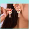 Christmas Santa Earring Set With Alloy Material For Holiday Festive Party Wear