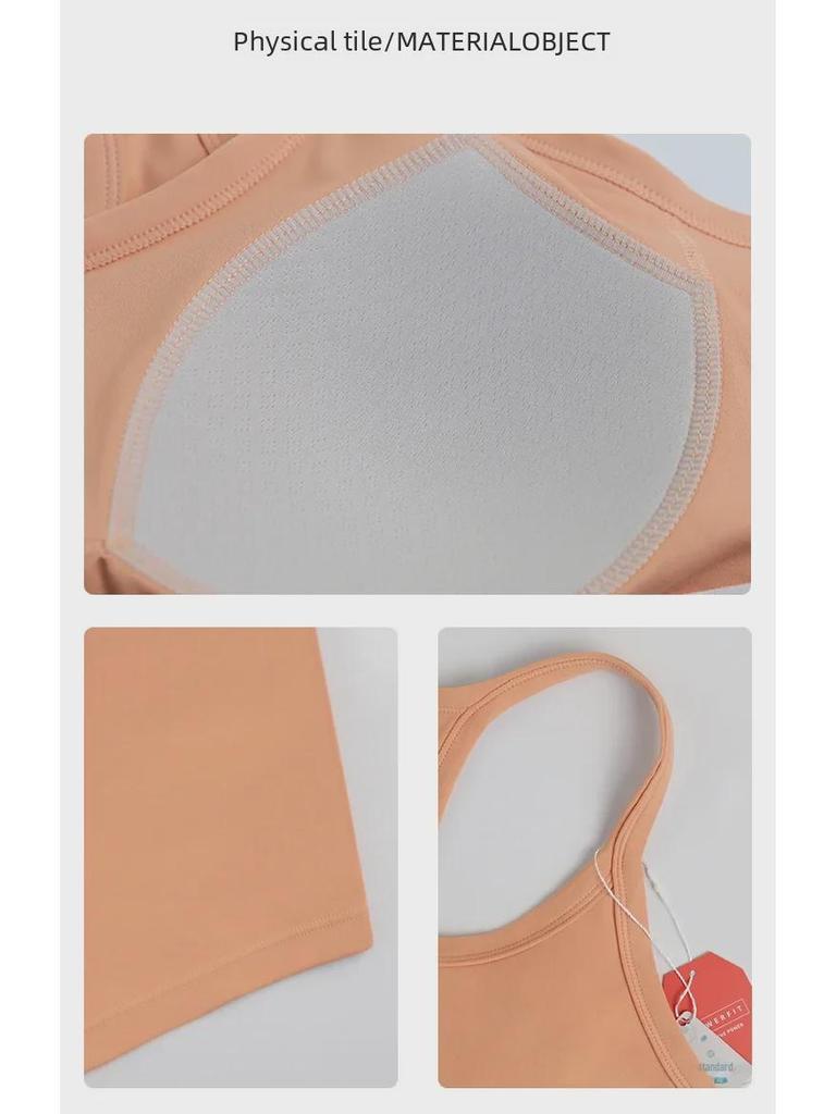 Sutiã esportivo LAHN: Alças finas, almofadas fixas, costas em I elegantes, colete fitness de alta resistência