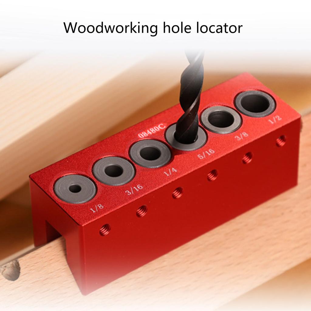 Vertical Pocket Hole Jig Woodworking Drilling Locator Wood Dowelling Self Centering Drill Guide Kit Hole Puncher
