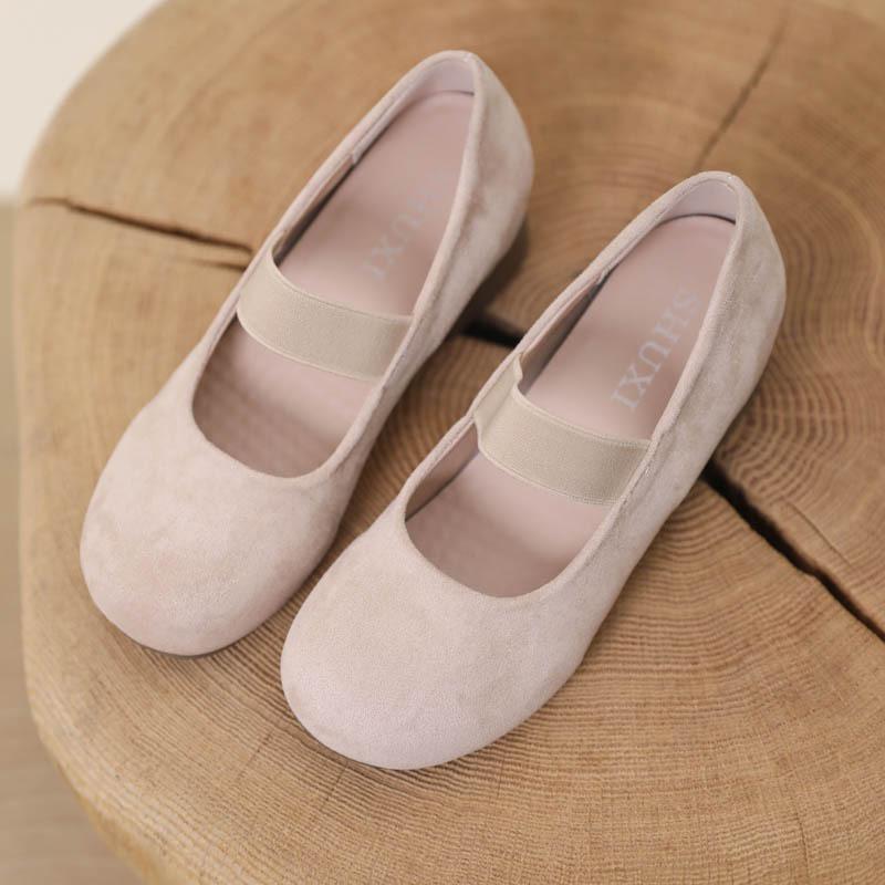 Fairy Shoes Gentle Single Shoes Female 2025 New Summer Evening Shoes Shallow Mouth Ballet Shoes Square Head Soft Sole Doudou Shoes