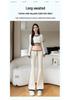 Plus Size Velvet Bell-Bottom Pants for Women - Slimming Extra Long Shark Style for Autumn/Winter