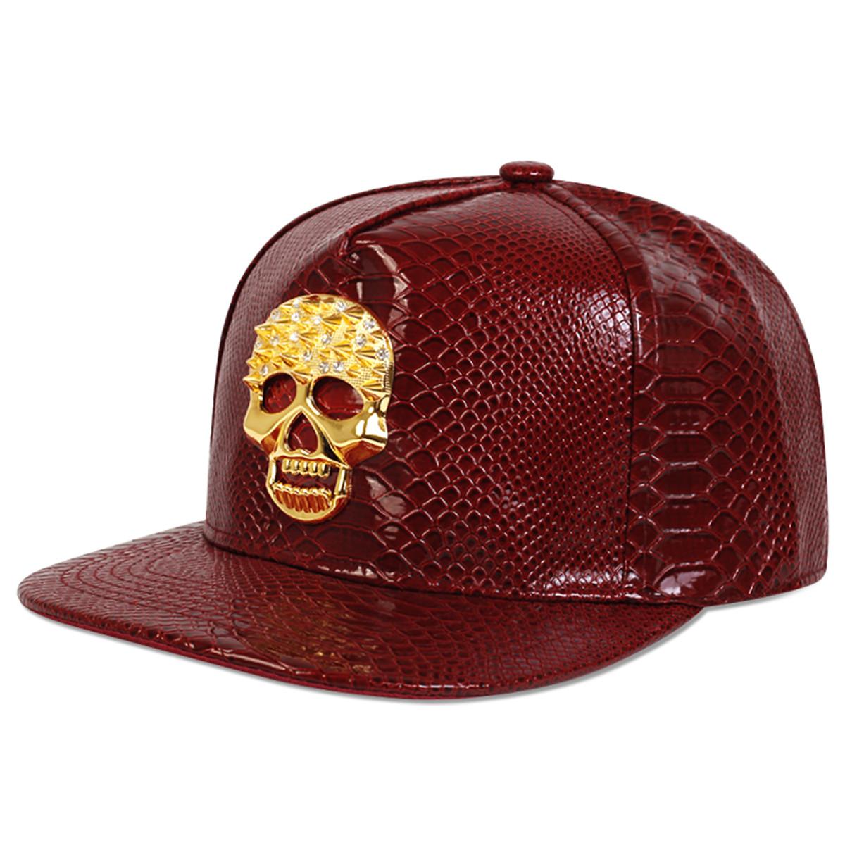 

Модные индивидуальные металлические украшения хип-хоп кепки мужские на открытом воздухе с плоским верхом бейсболки спортивные кепки дальнобойщика Snapback вино красного