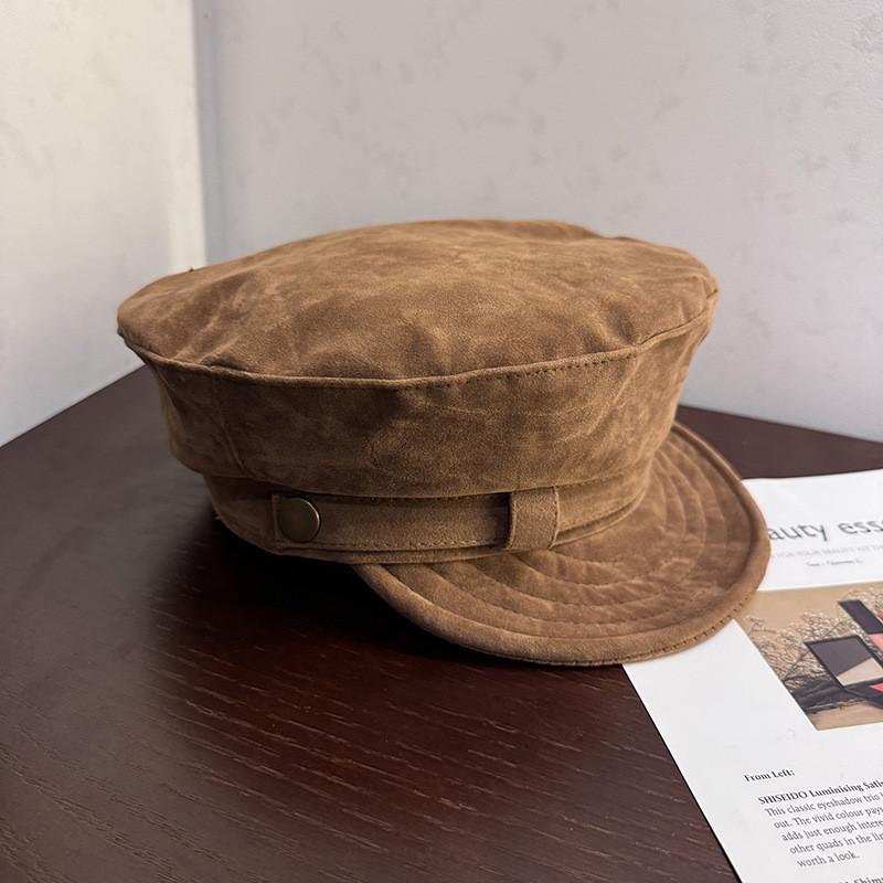 Withsuede Beret Vintage Fabric And Solid Color For Art And Fashion Lovers