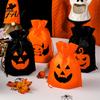 Cute Trick or Treat Bags for Toddlers 5 Pcs Halloween Treats Bag, Non-woven Fabric Pumpkin Candy Holiday Decoration Accessories Home Drawstring Snack
