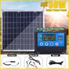 50W Solar Panel Car Charger Dual USB Ports Outdoor Charger Power With USB Cable