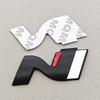 HWCB2 3D Metal NLine N Logo Rear Boot Trunk Emblem Front Grille Badge Decal For Hyundai I20 I30 Sonata Kona Elantra Tuson Car Stickers