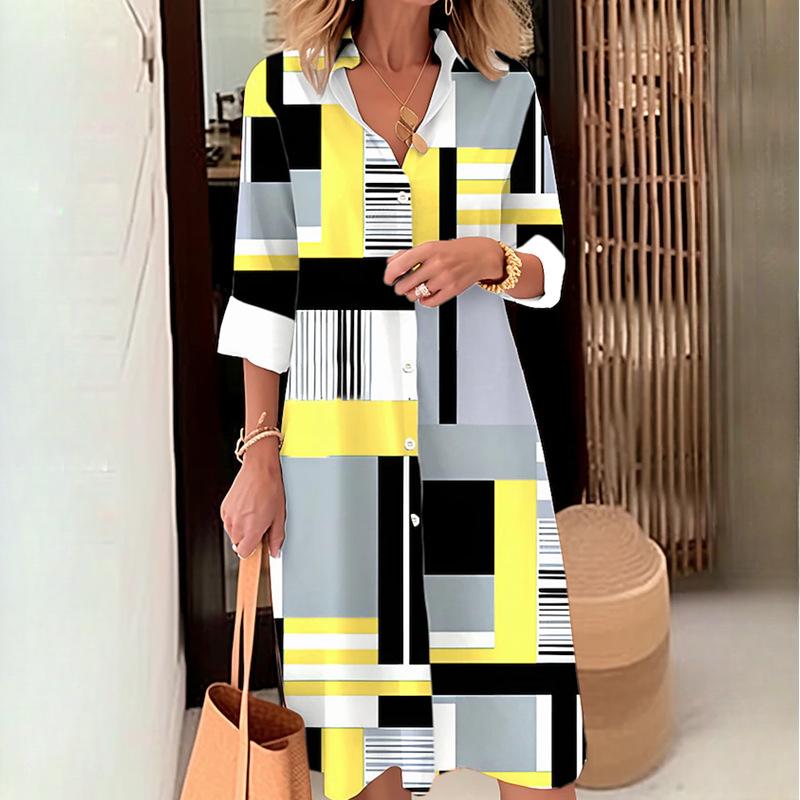 

GMXIA осень и зима женская повседневная рубашка темперамент с пуговицами воротником и длинным рукавом свободная рубашка XL