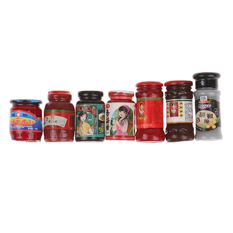 5Pcs Dollhouse Miniature Condiment Model Mini Kitchen Decoration Accessories