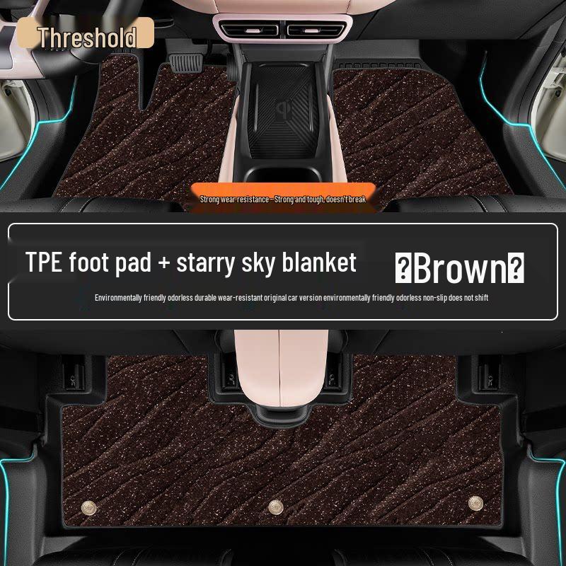 BYD Seagull and Dolphin Models 2526 TPE Smart Driving Floor Mats with Full Coverage Carpet