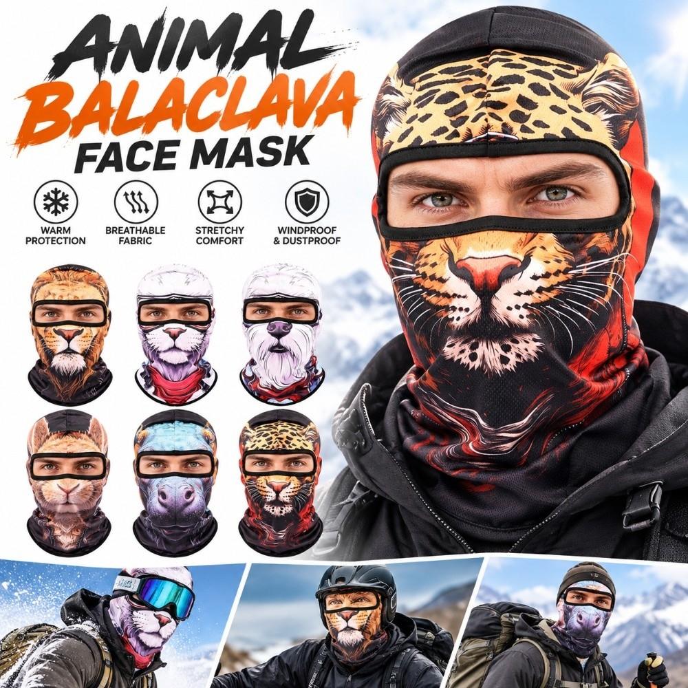 3D Printed Animal Pattern Funny Ski Mask Full Coverage Novelty Headwear  For Men Woman