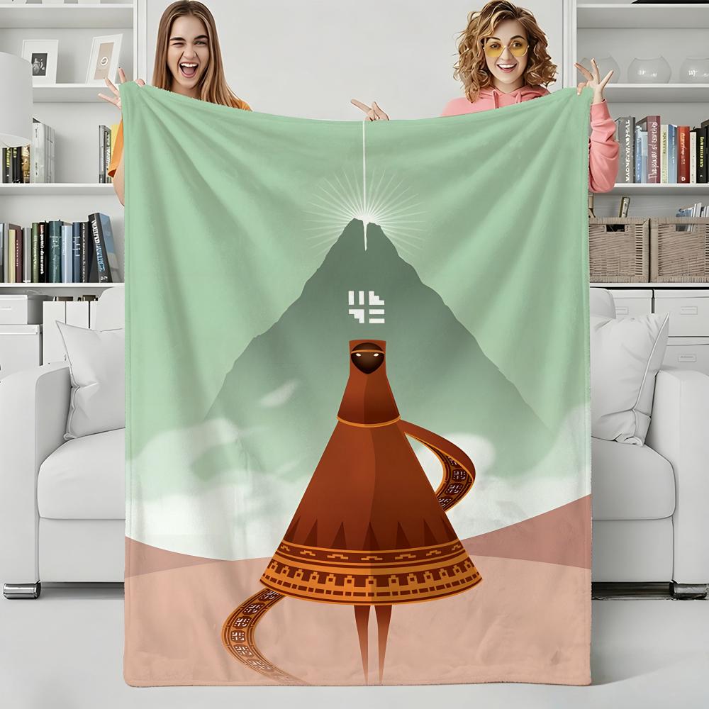 Game J-Journey Throw Flannel Blanket Perfect for Sofa Office Bed Travel Sleep Read Relax Camping four season use 75x90cm