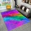 Illusion Regnbue Kromatisk Farge Områdeteppe, Teppe for Hjem Stue Soverom Sofa Dørmatte Dekor, barn Sklisikker Gulvmatte 3D