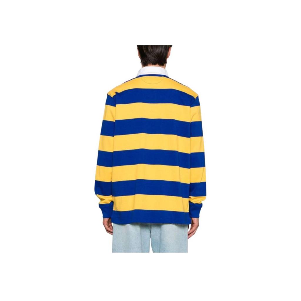 Polo Ralph Lauren Striped Logo Embroidered Long Sleeve Polo Shirt Men Tops Yellow 710717116-047