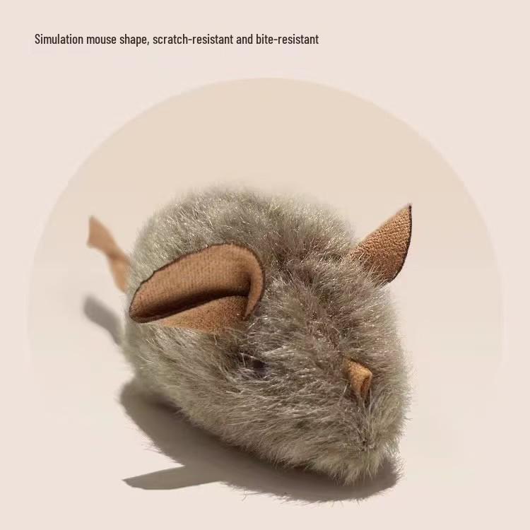 Intelligent Sound-Sensing Plush Mouse Cat Toy - Interactive Self-Amusement Teasing Stick