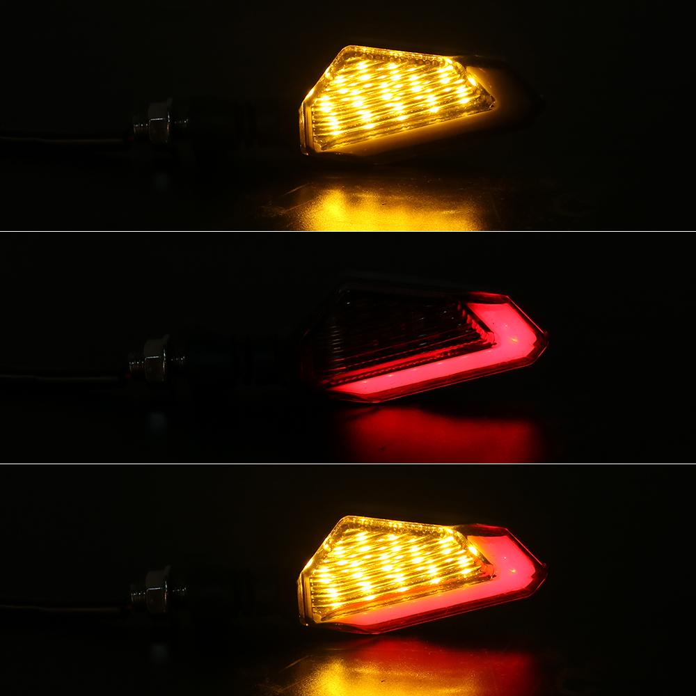 12V Taillights Motorcycle Turn Signal Lights LED Illumination Blinker Tail Brake Lamps Motorbike Indicator Accessories Universal