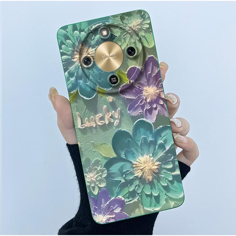 For Honor X9d 5G Case MTN-NX1 Fashion Simplicity Oil Painting Floral Silicone Soft Phone Casing New Design Shockproof Back Cover