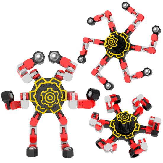 Deformation Fidget Spinner Portable Stress Relief Fingertip Mechanical Gyro Toy Kids Teens Adults Decompression Luminous Spinning Top Toy