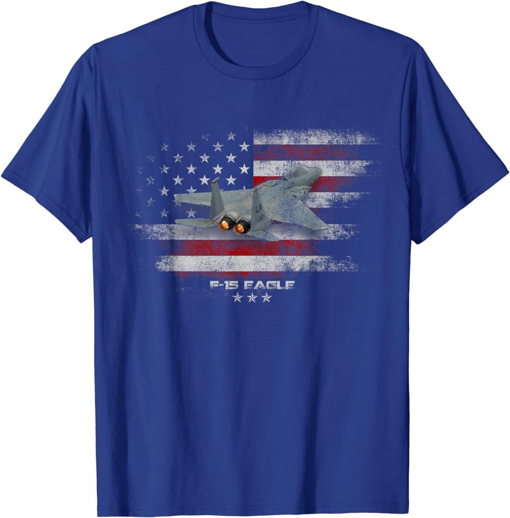 F15 Eagle Air Force Fighter Jet Military Aircraft US Men TShirt Short Sleeve Casual Cotton ONeck T Shirt