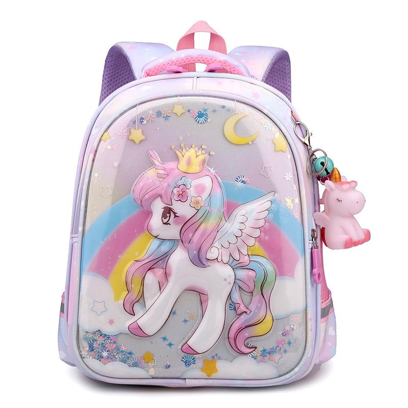 Children's Schoolbag Cute Kindergarten Schoolbag Girl Baby Burden Reduction Backpack First-class Primary School Schoolbag