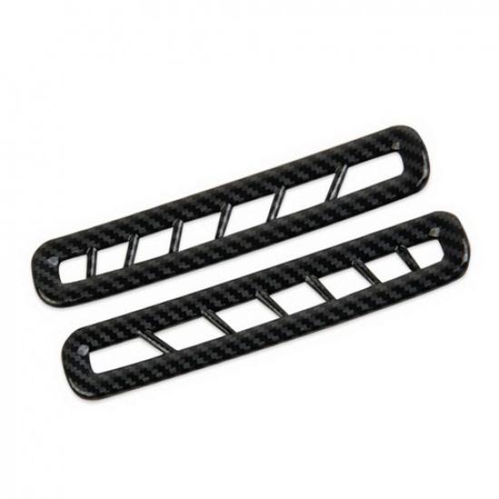 Carbon Fiber Style Interior Door A/C Outlet Vent Cover Trim Fit for Ford Mustang