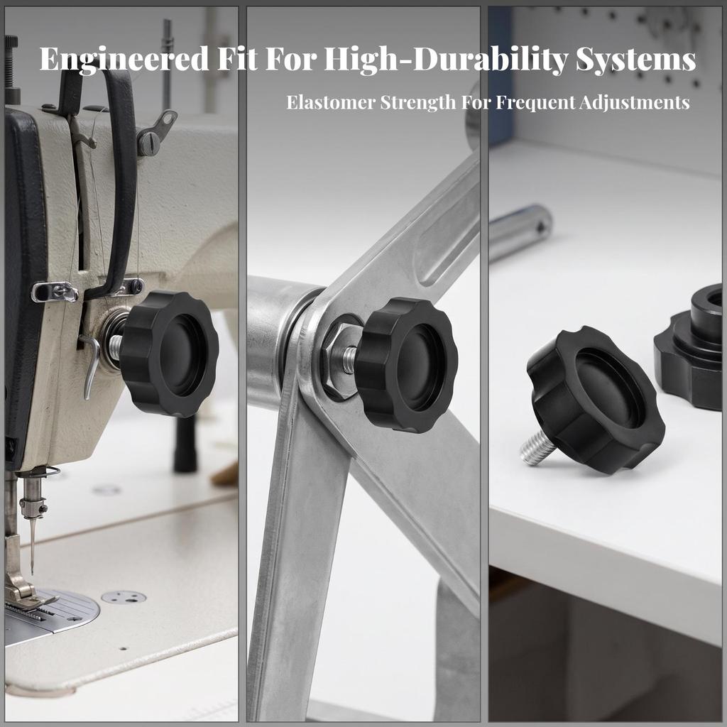 2 Pieces Tightening Knob with Threaded Stud Non-Slip Hand