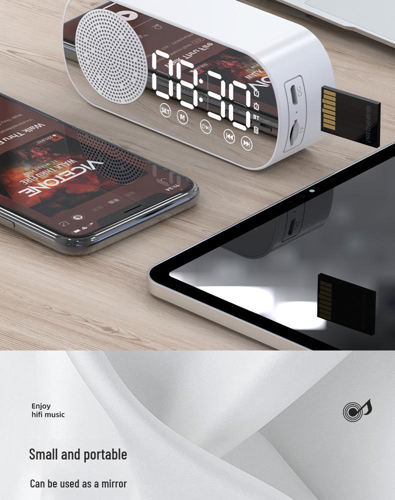 Bluetooth Alarm Clock Speaker with Heavy Bass and Smart Features