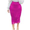 Women Sexy Tassels Party High Waist Club Fashion Skirt