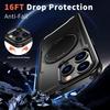 For iPhone 13 Pro Max Case Compatible with MagSafe TPU + PC Phone Cover with Damping Rotating Stand