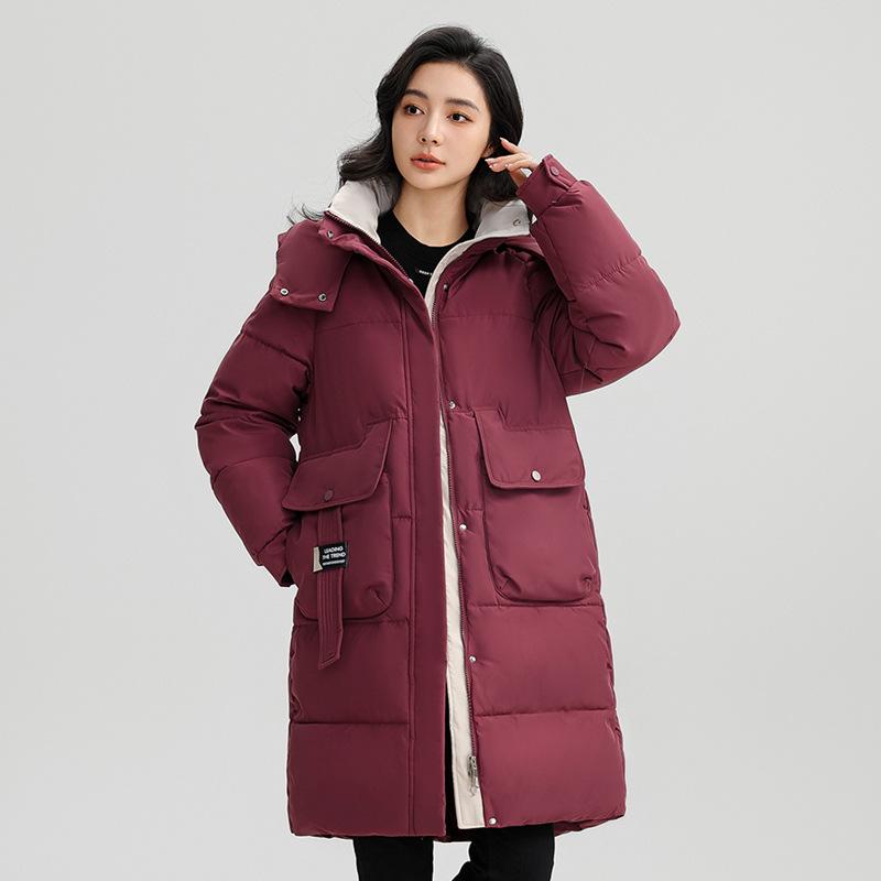 Long Knee Length Cotton Jacket for Women's Fashion, Thick Cotton Jacket