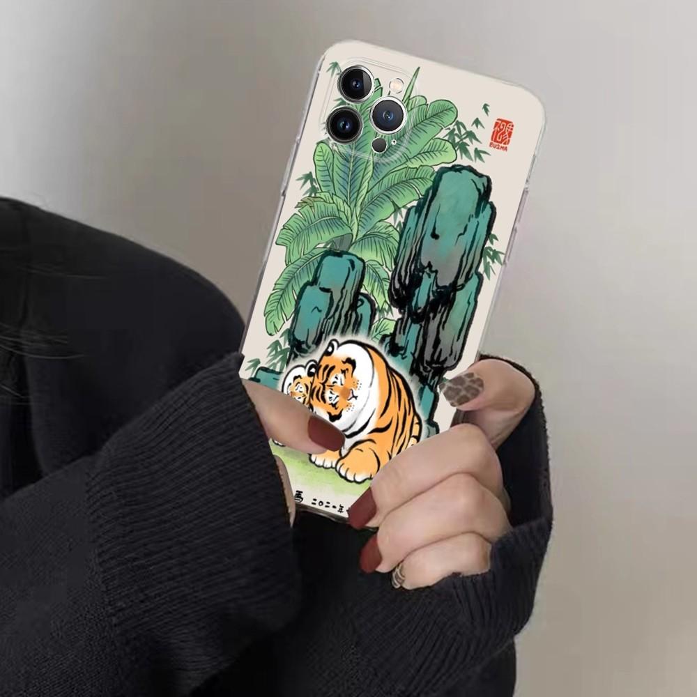 

cute Fat Tiger Phone Case for iPhone 15 8 7 6 6S Plus X SE 2020 XR XS 14 11 12 13 Mini Pro Max Mobile Case iPhone 13pro max