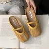 Fashion 2024 Autumn Women Flat Shoes Fashion Round Toe Slip On Mules Shoes Soft Flat Heel Outdoor Casual Dress Sandal Shoes Mujer