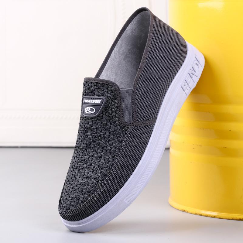Students Middle-Aged And Elderly Casual Shoes Men'S Single Shoes Cloth Shoes Canvas One Pedal
