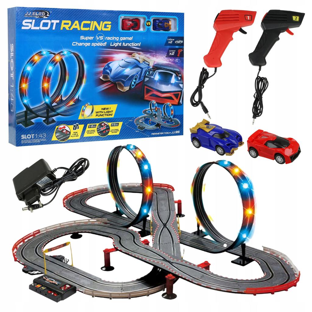 [5] LED Racing Car Track + 2 Cars 705cm Z3033